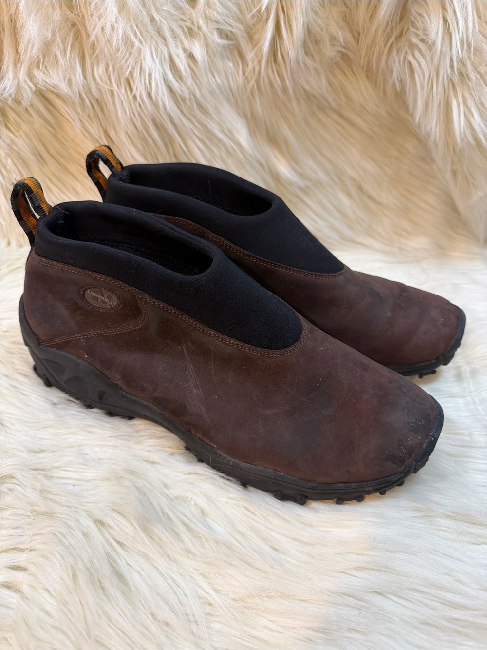 Merrell Men's Brown Leather Slip-On Outdoor Shoes -Size 11.5